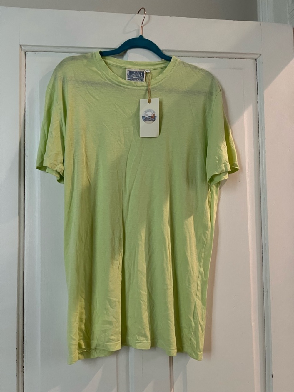 Jungmaven Men's Lime Green Crewneck T-Shirt